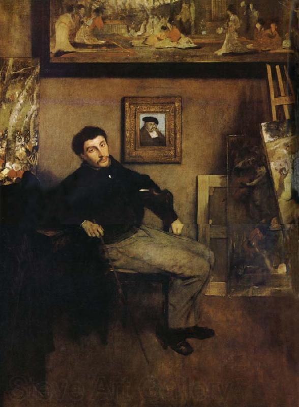 Edgar Degas The Man in the studio Norge oil painting art